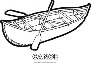 Native American Coloring Fun - Canoe